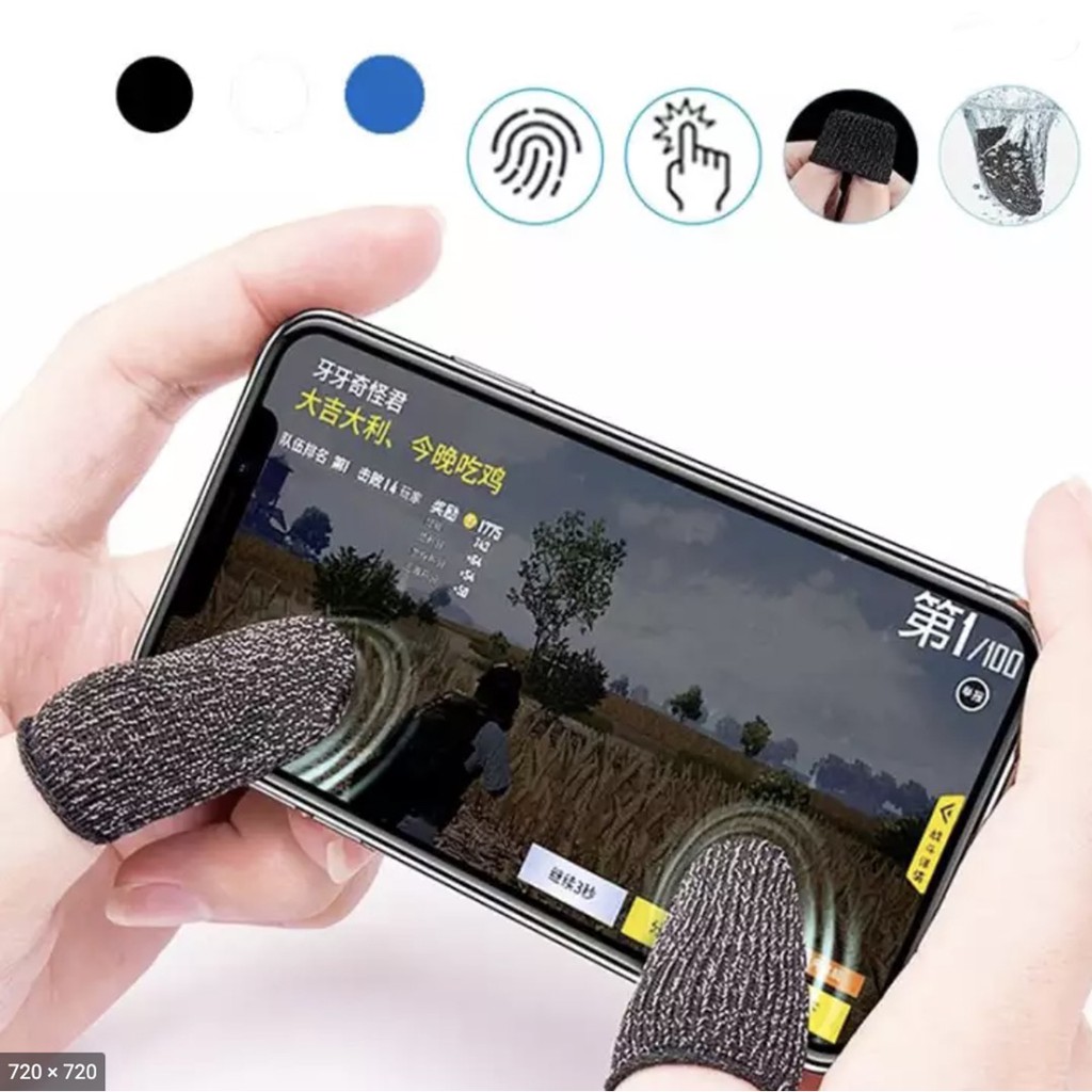 2 PCS SARUNG JARI JEMPOL GAMING ANTI KERINGAT FINGER SLEEVE SEPASANG GAME BAHAN LEMBUT SEPASANG