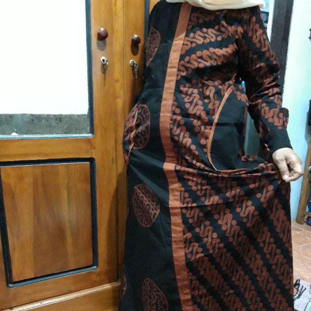 Gamis Batik Sogan Solo Cap