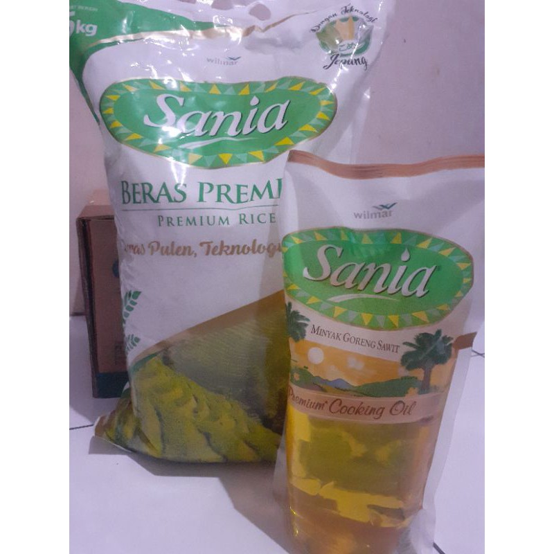 

Beras sania 5kg dan Minyak Sania Premium 1lt