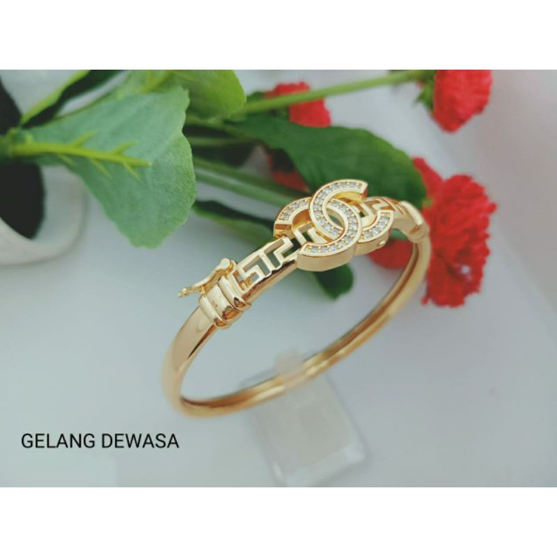 Gelang xuping gelang bangle dewasa lapis emas gold Chennel YT048