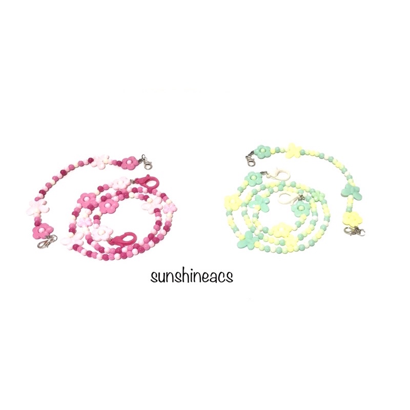 Flower Butterfly Strap Mask| Strap Masker Anak Perempuan| Kalung Masker Anak| Konektor Hijab Anak