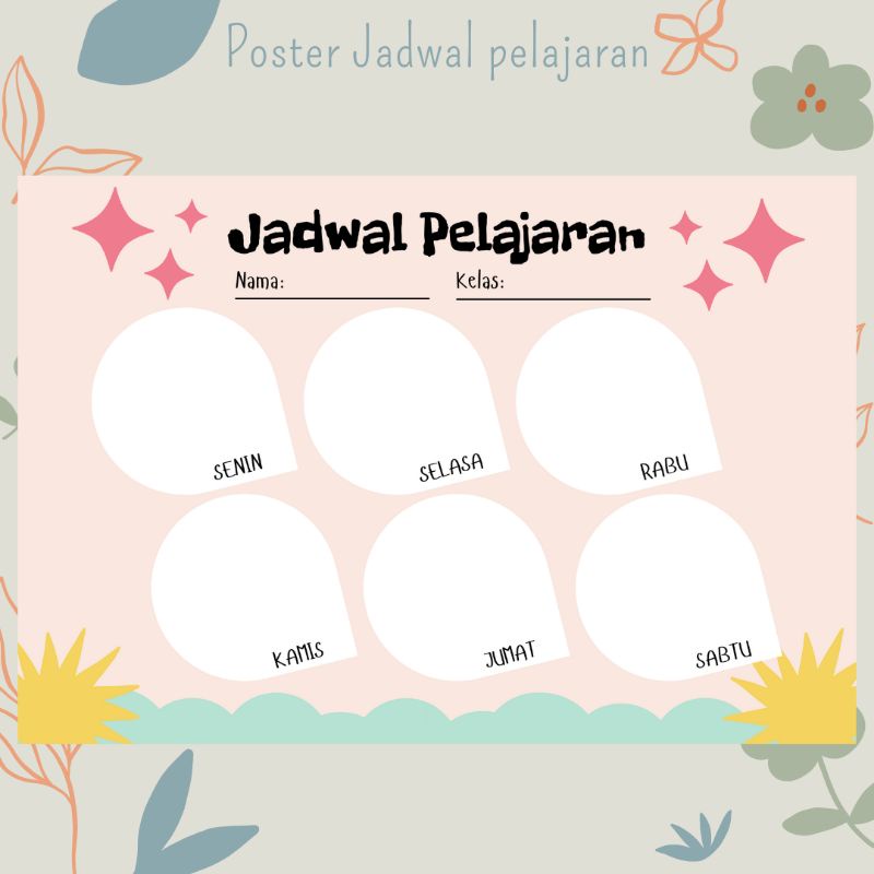 Poster Jadwal Pelajaran