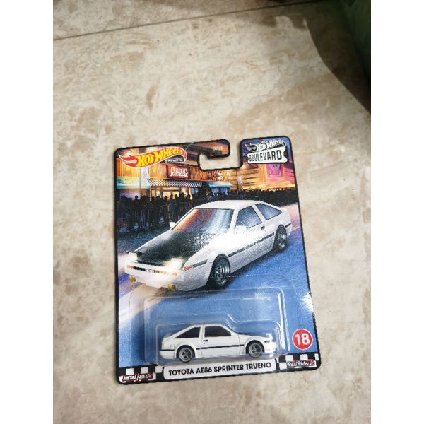 Hot Wheels Boulevard Toyota AE86 Sprinter Trueno Putih