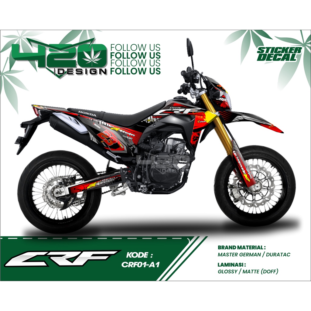 Stiker Decal Fullbody CRF 150L/ Decal Striping Stiker CRF 150 L Variasi / Aksesoris Stiker Decal CRF