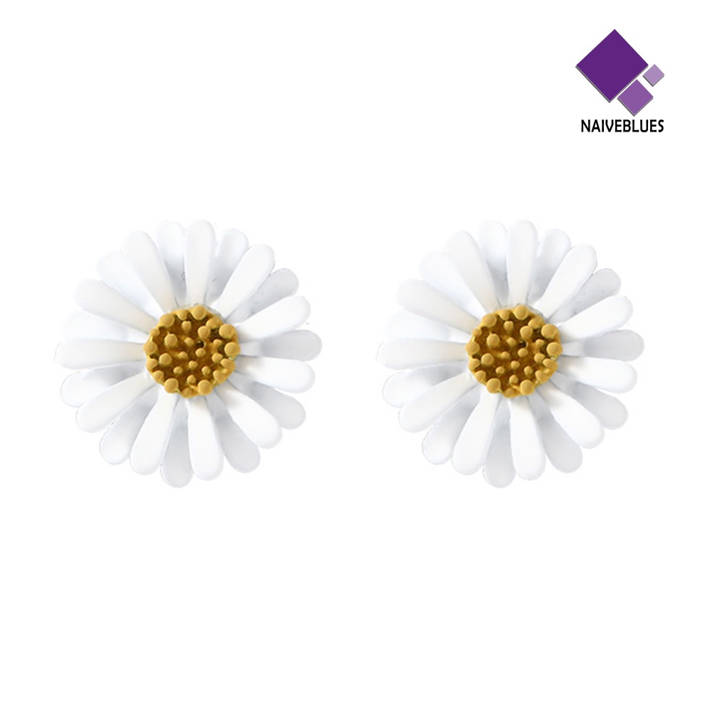 Anting Tindik Desain Bunga Aster Untuk Wanita