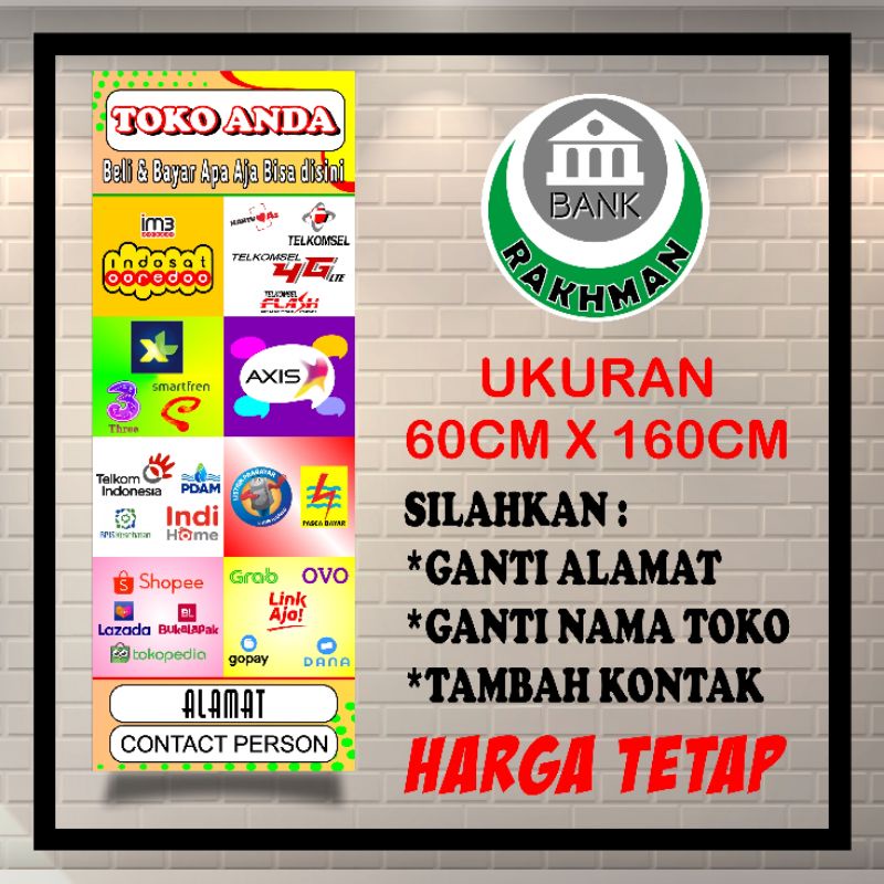 SPANDUK BANNER PULSA COUNTER PPOB LOGO