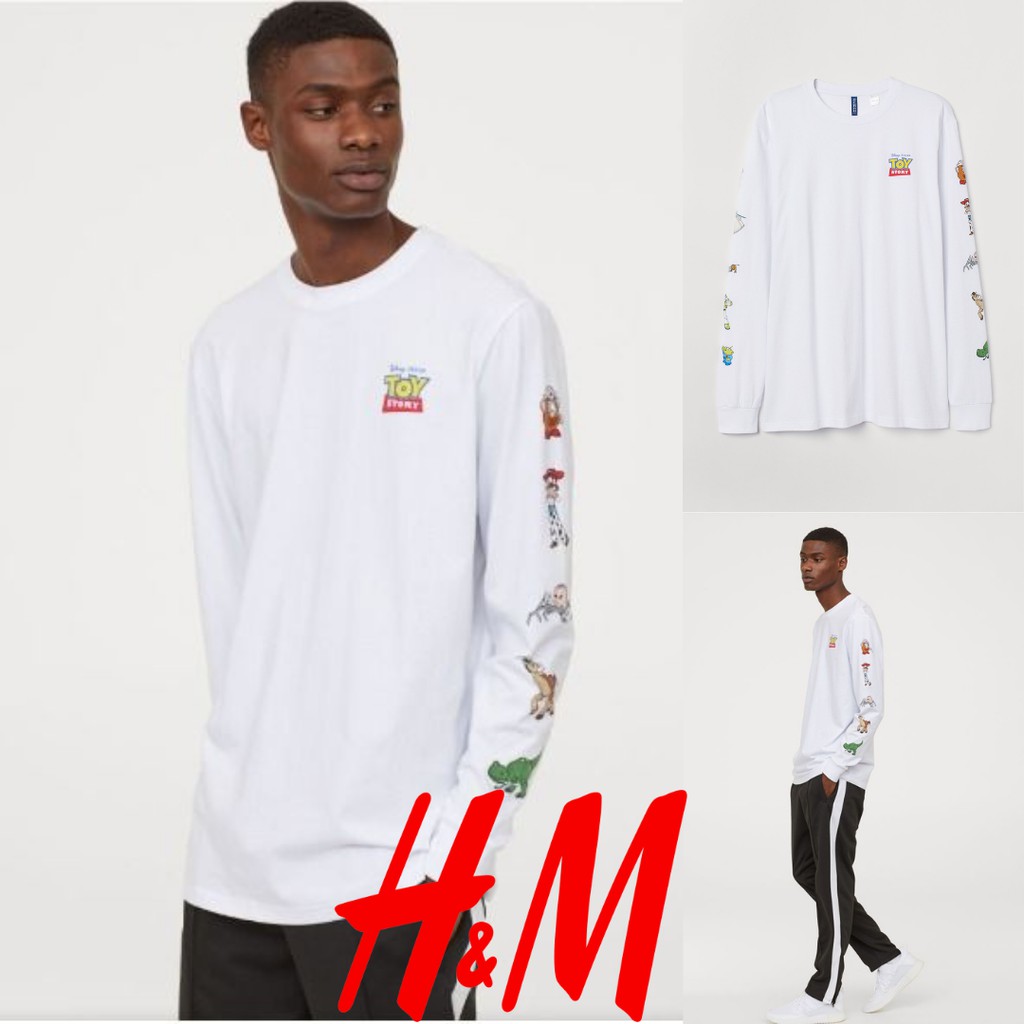 SWEATER H&M ORIGINAL TOY STORY WHITE & PAPER BAG HNM SALE CREWNECK H&M WANITA SWEATER HNM ORIGINAL