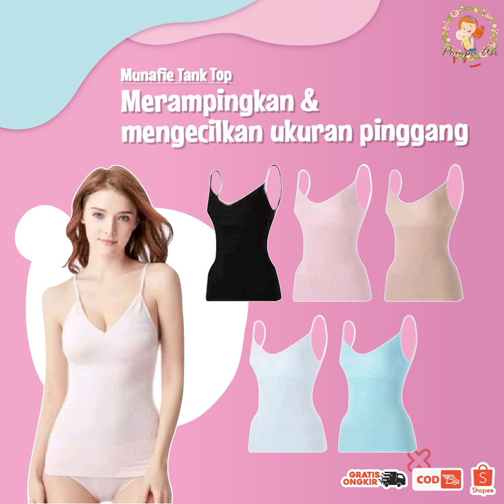 Munafie Korset Tanktop Pakaian Wanita Pelangsing Perut Instant Murah Original By Mallpompaasi