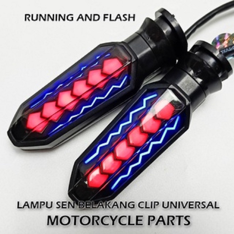 Lampu Sen SEIN Belakang Clip Running 2 in 1 Lampu Sen Motor Vario 160 vario 150 vario 125  Vixion Cbr Ninja Gsx Tiger Nmax Pcx Aerox Dll