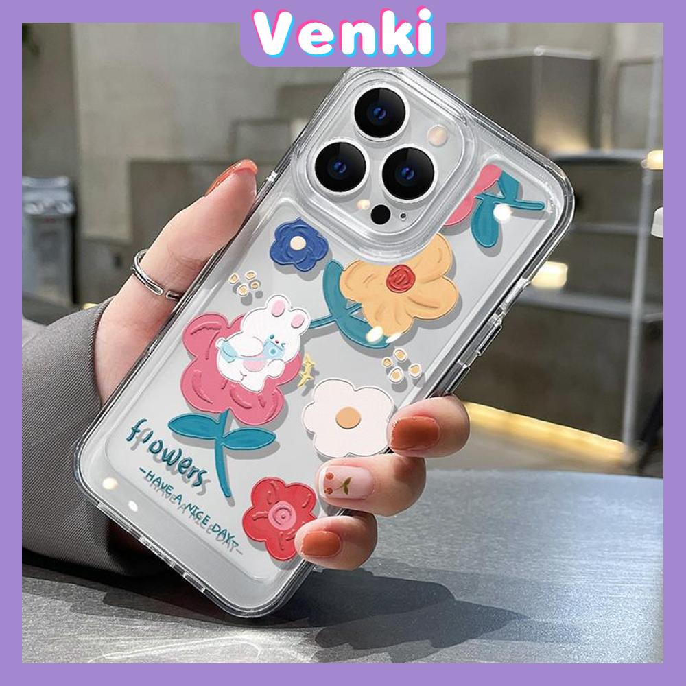 iPhone Case HD Acrylic Hard Case High Clear Metal Button Protection Camera Shockproof Painting Flowers Compatible with iPhone 14 Pro Max 14 Plus 13 Pro Max 12 Pro Max 11 XR 7Plus