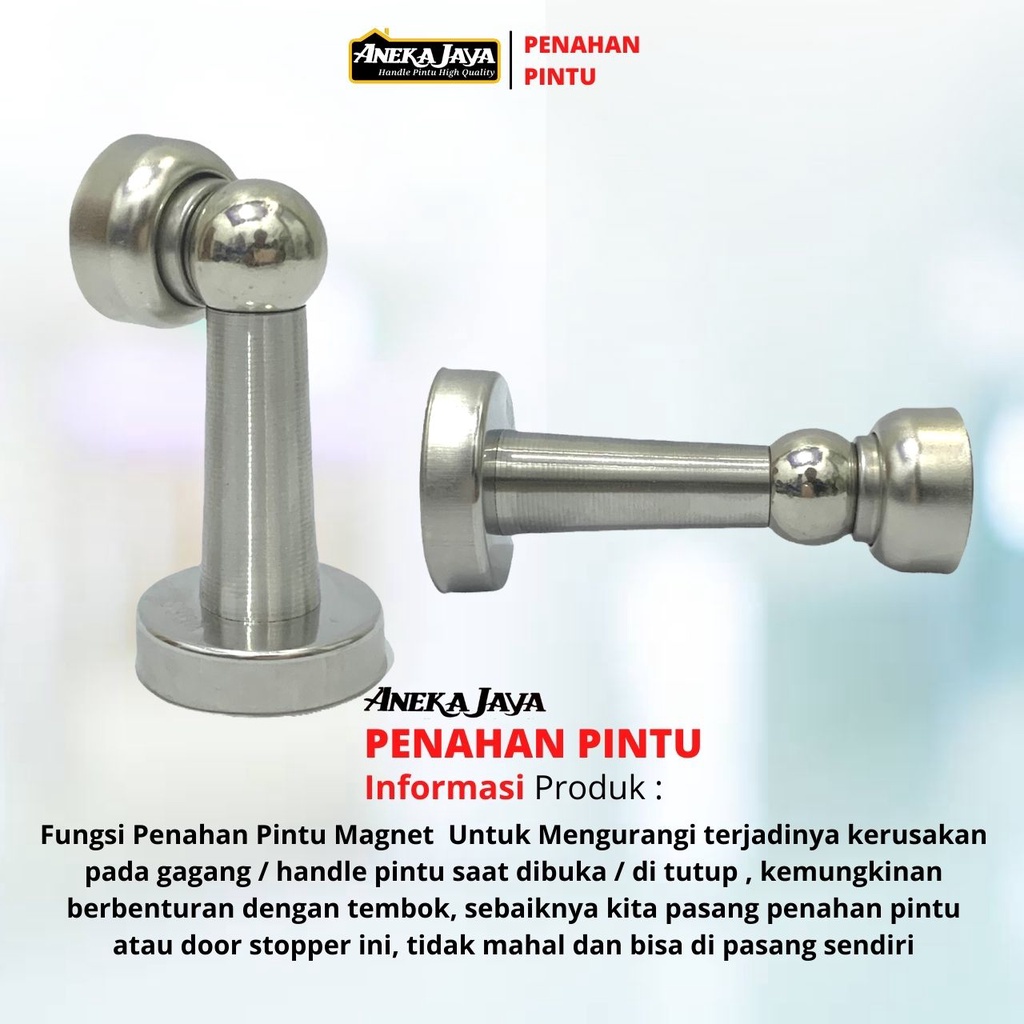 Penahan pintu magnet / Door stop stainlees steel / Door stopper magnet / pengganjal pengaman pintu