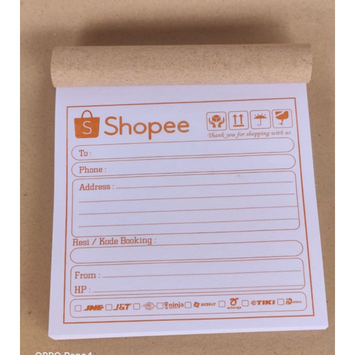 

Label pengiriman online shop khusus SHOPEE.