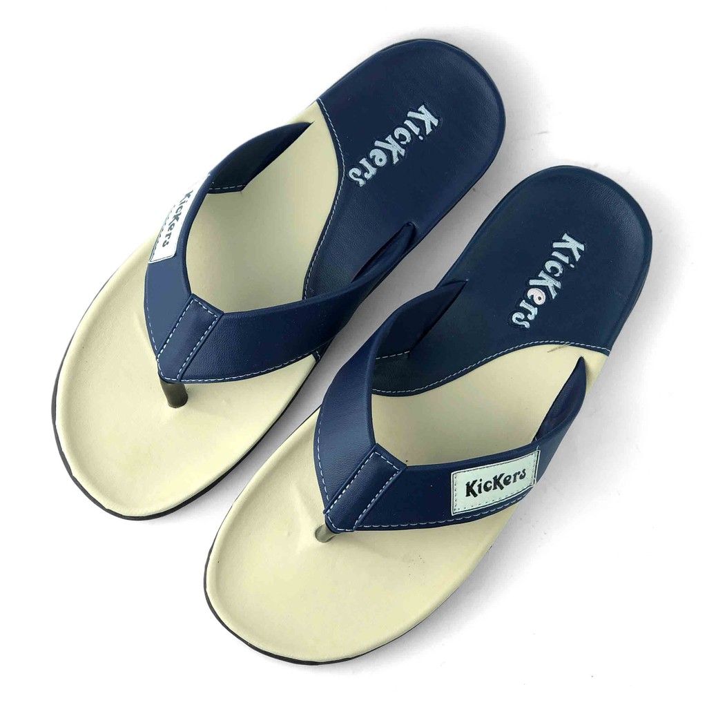 Sandal Jepit Pria Distro Casual Keren Sendal Murah Terbaru JPT-08 NAVY