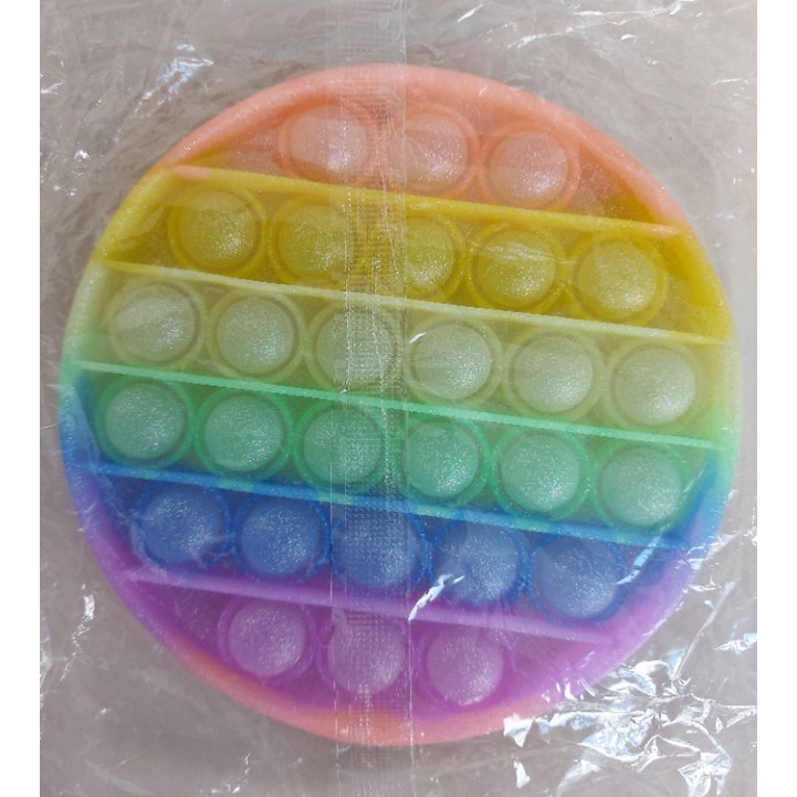 POP IT BENTUK-BENTUK MAINAN ANAK IMPOR-BULAT GLITER