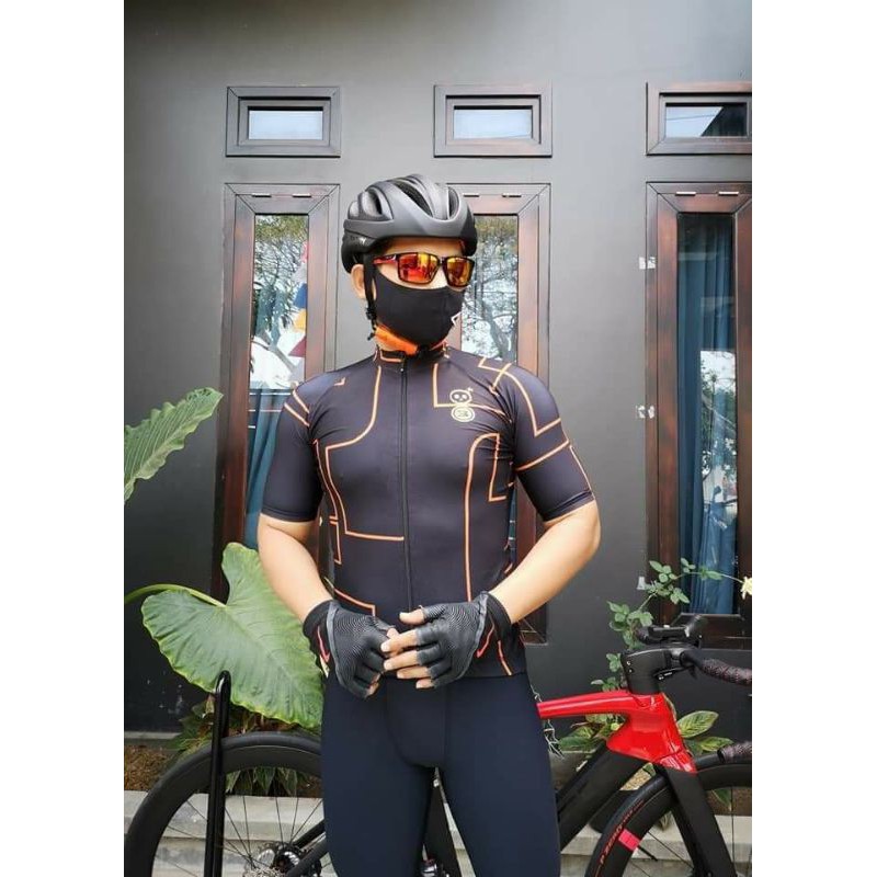 Kaos Baju Sepeda Sxb Black Modern Sport Jersey Road Bike Gowes Bycicle
