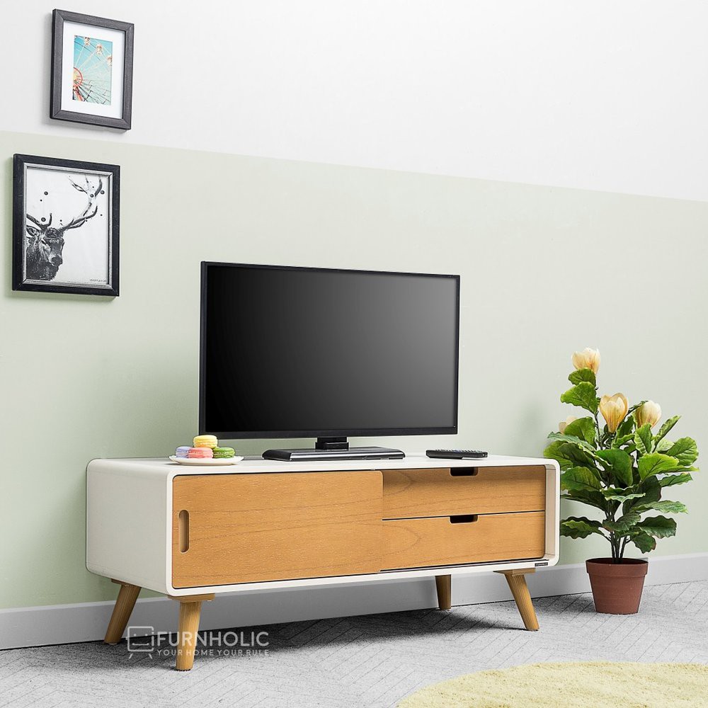 Euro Oak TV Table - Meja TV Serbaguna Bagus