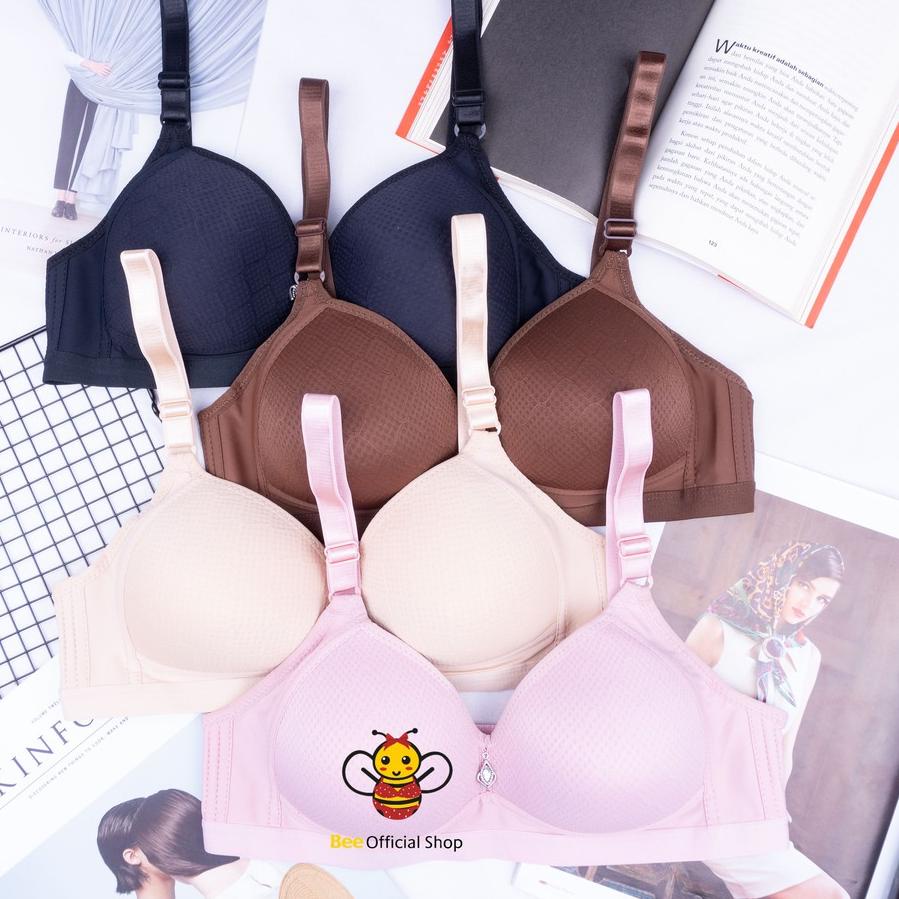 ❊ BEE - Bra Bh Busa Tanpa Kawat Ukuran Besar 36 38 40 42 44 46 Polini 333 ♦
