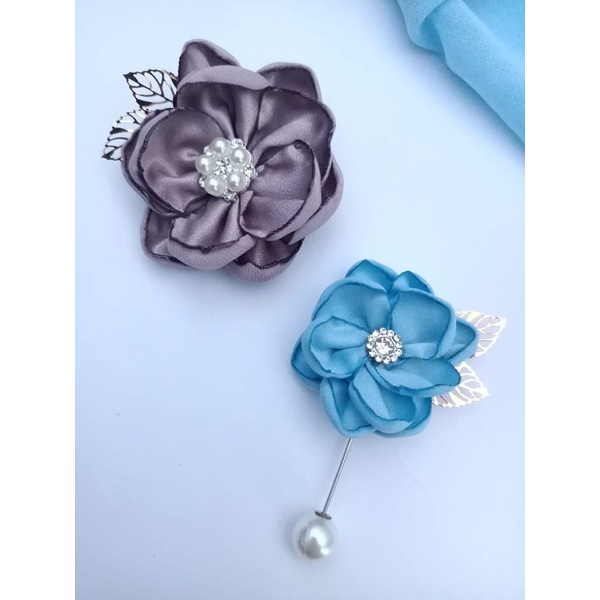 BROS BAJU / BROS HIJAB / BROS KEBAYA / Ungu Silver / Biru Muda