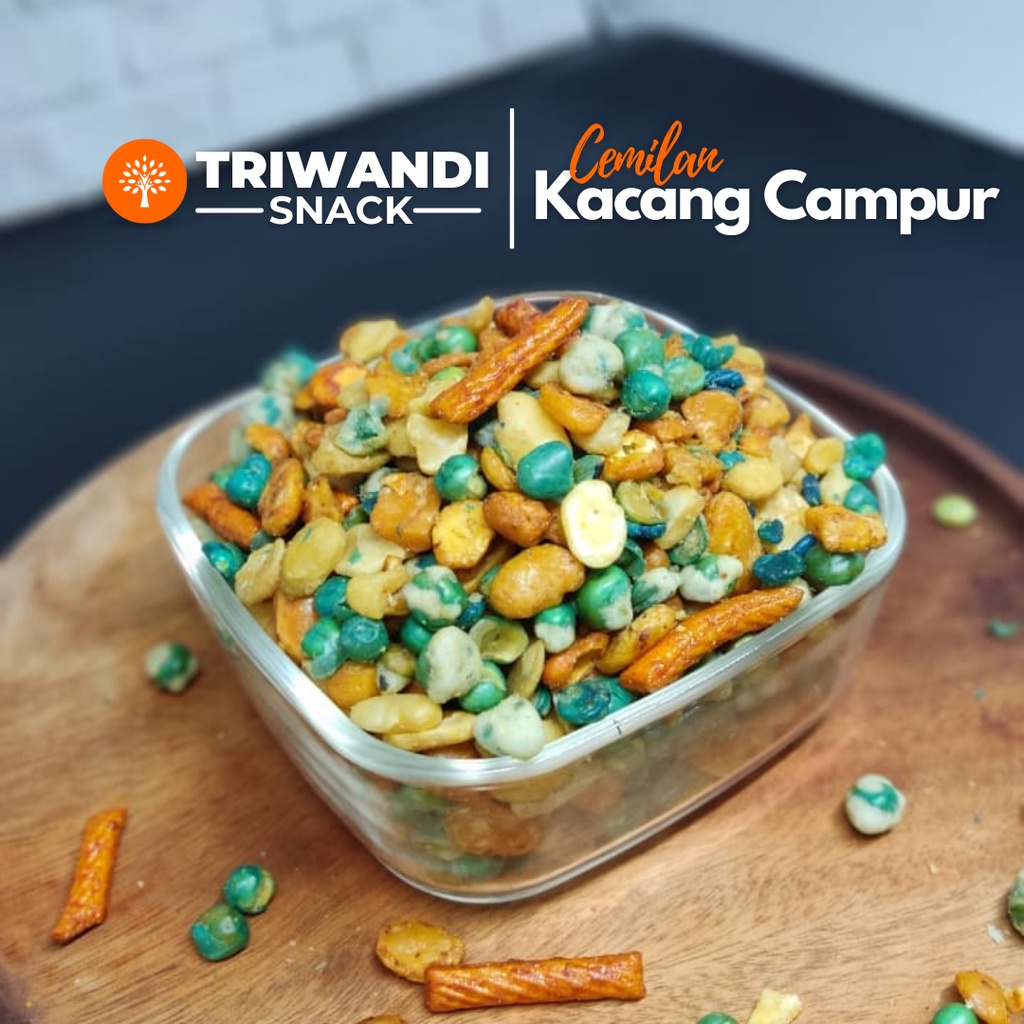 

kacang polong mix kacang campur kemasan 100 - 250 gr TRIWANDI SNACK oleh oleh bandung