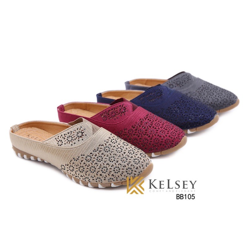 RESTOCK!!  NICOLE SANDAL SLIP ON KELSEY BB105 SANDAL WANITA FLAT SHOES IMPORT