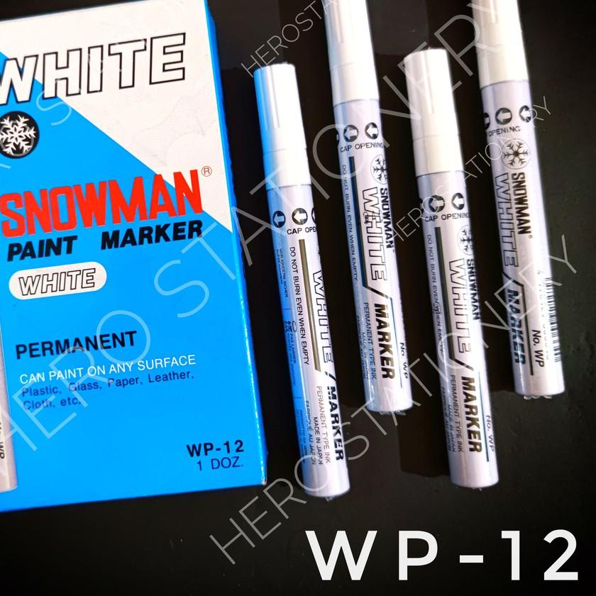 

(EA50B] Sale .Spidol cat jumbo permanen paint marker snowman tinta putih white WP-12,,.