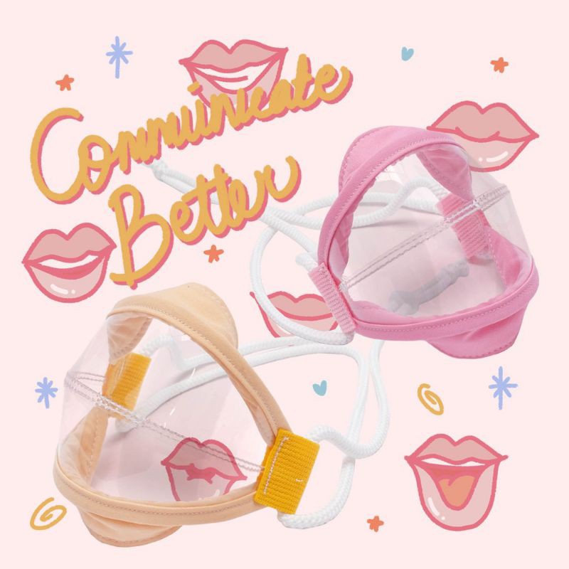 2PCS PFV PREMIUM UNIQUE TRANPARENT FACE MASK 3D MASKER TRANSPARAN UNIK MODEL EVO KF94