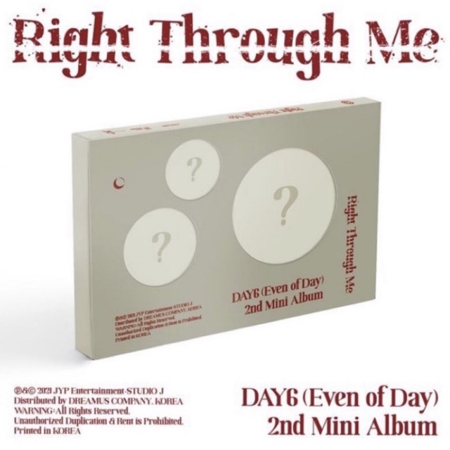 PO DAY6 (Even of Day) Right Through Me x Mecima (Sealed Album + PC Benefit)
