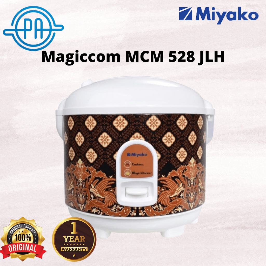 Rice Cooker / Magic Com Miyako 1.8Liter MCM-528 BTK JLH 3in1 GARANSI