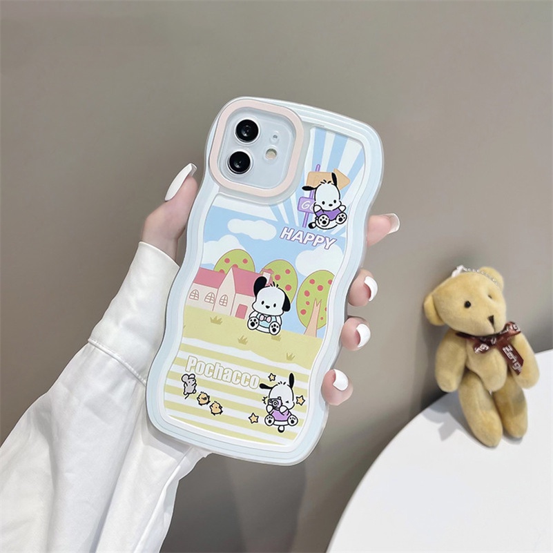 Soft Case Karet Tebal Motif Anak Anjing Untuk iPhone 13 12 11 Pro Max X Xr Xs Max SE 8 7 6 6s Plus