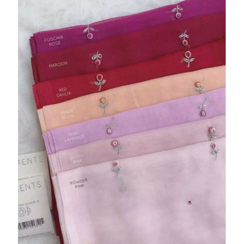 segiempat sulam tabur jilbab kerudung hijab segiempat sulam tangan termurah