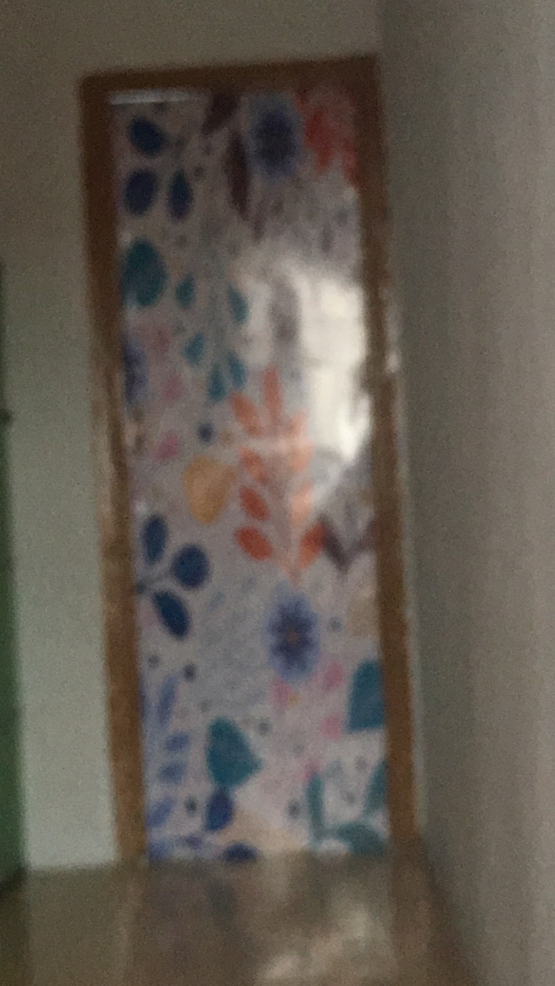 Stiker Pintu Kamar Mandi Motif Bunga A8