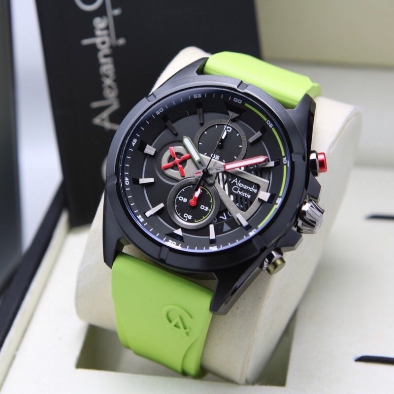 JAM TANGAN PRIA ALEXANDRE CHTISTIE 6592MC / AC 6592 RUBBER [ORIGINAL]