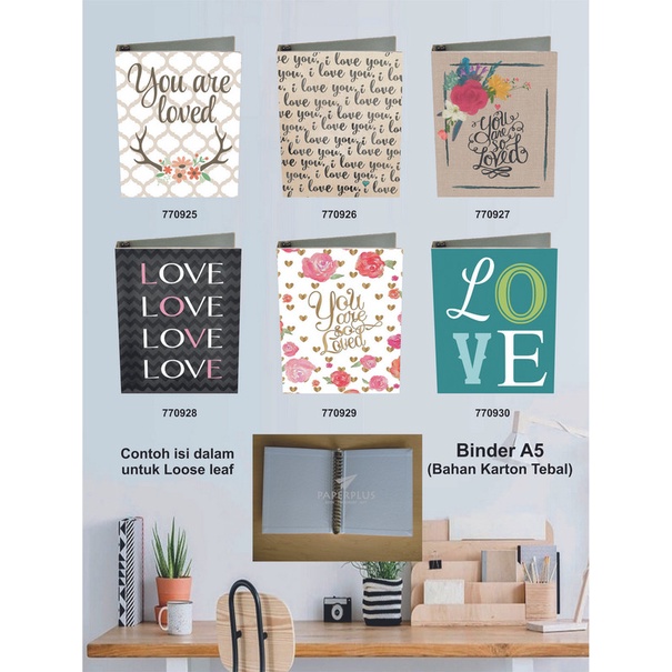 

Binder A5 / Binder Note A5 / Love / Set 3009