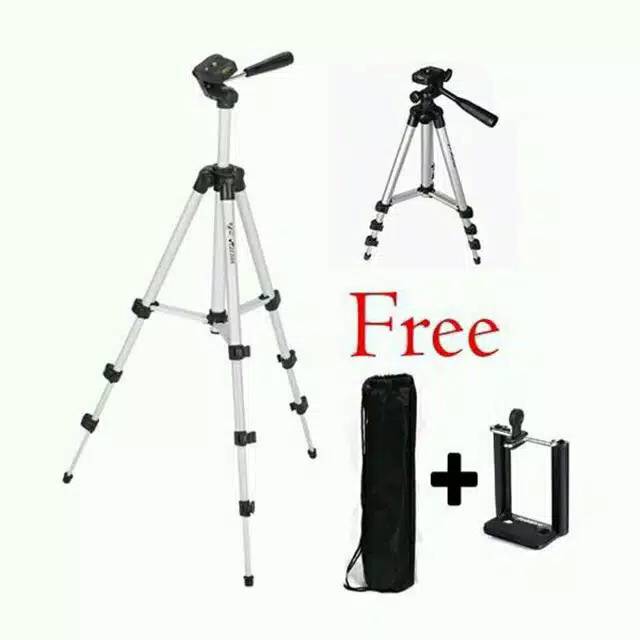 Tripod 3110 1 meter . Tripod HP dan kamera free holder U dan tas tripod . Tongsis