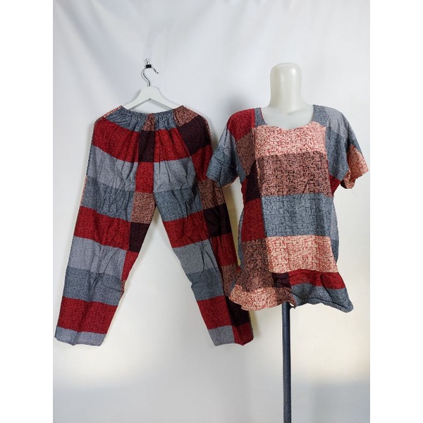 SETCEL JUMBO REMPEL XXL/SETELAN CELANA PANJANG XXL/SET BABBYDOLL XXL/PIYAMA XXL/BAJU TIDUR-G39