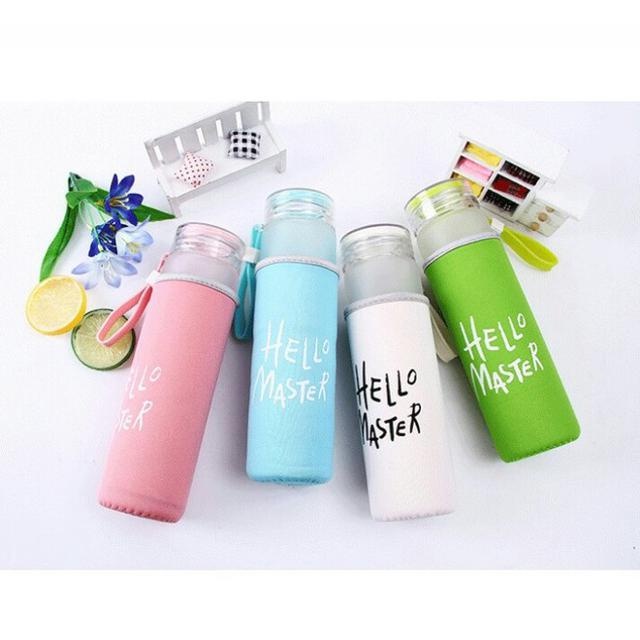 Botol Minum Gelas Kaca Vacuum Flask Botol Aestetic 400ML