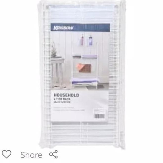 Krisbow Rak Besi Sepatu Serbaguna Troli Barang Dapur Susun Kamar Mandi