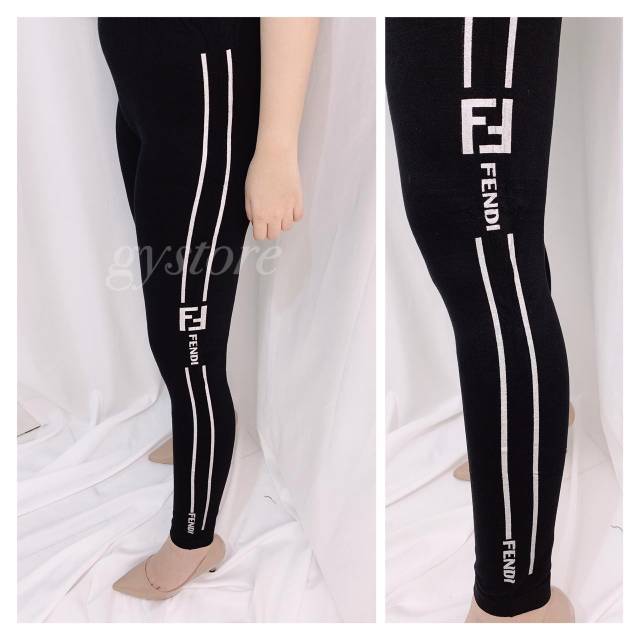 PREMIUM Celana Legging Import Fendy List / 1234