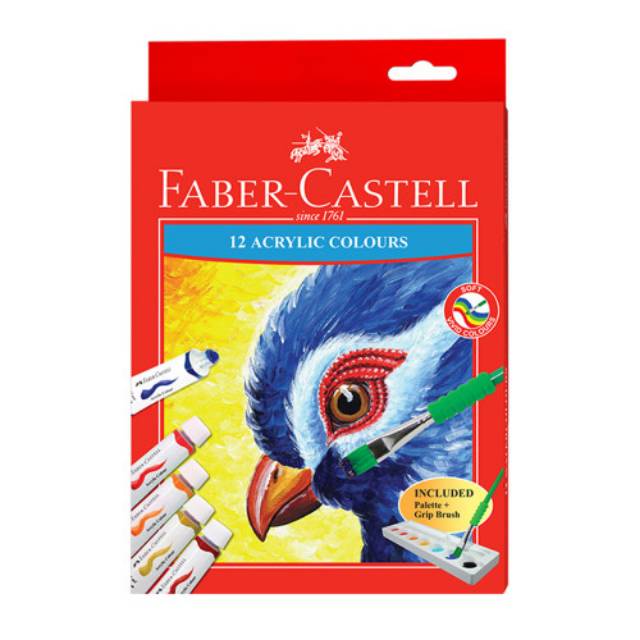 

FABER-CASTELL CAT ACRYLIC 572312 ACRILIC COLOURS SET 12