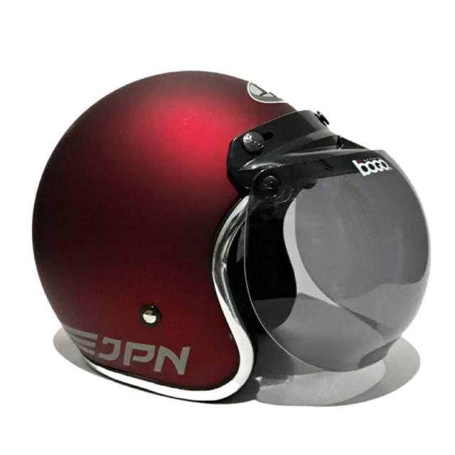 Helm JPN Retro arc Maroon Dof List Chrom