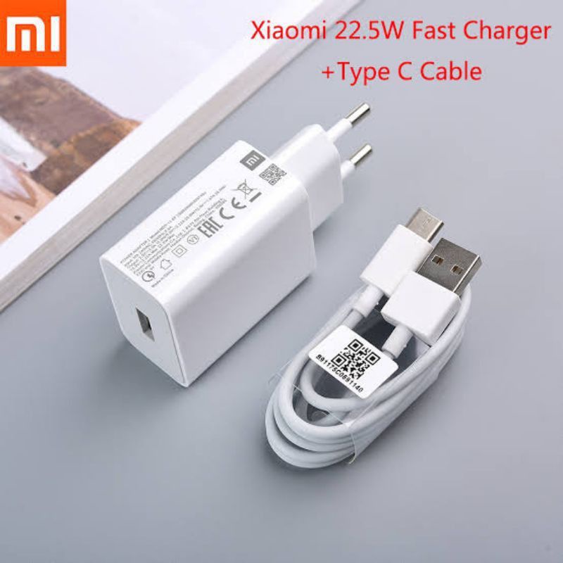 Charger/Tc Xiaomi Original 22watt Type C Fast Charging REDMI 9/ 9T/MI A1/MI A2/POCO dll Charger/Casan