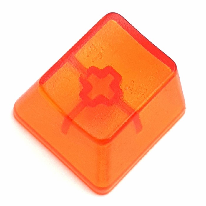 Keycap CLV 1U orange polos blank replacement keyboard button tombol