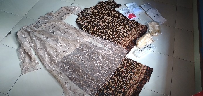 (ori _5 Varian Warna) Wou Batik Couple  amalia Brokat -modern Batik Sarimbit Brokat Kebaya - Ljf