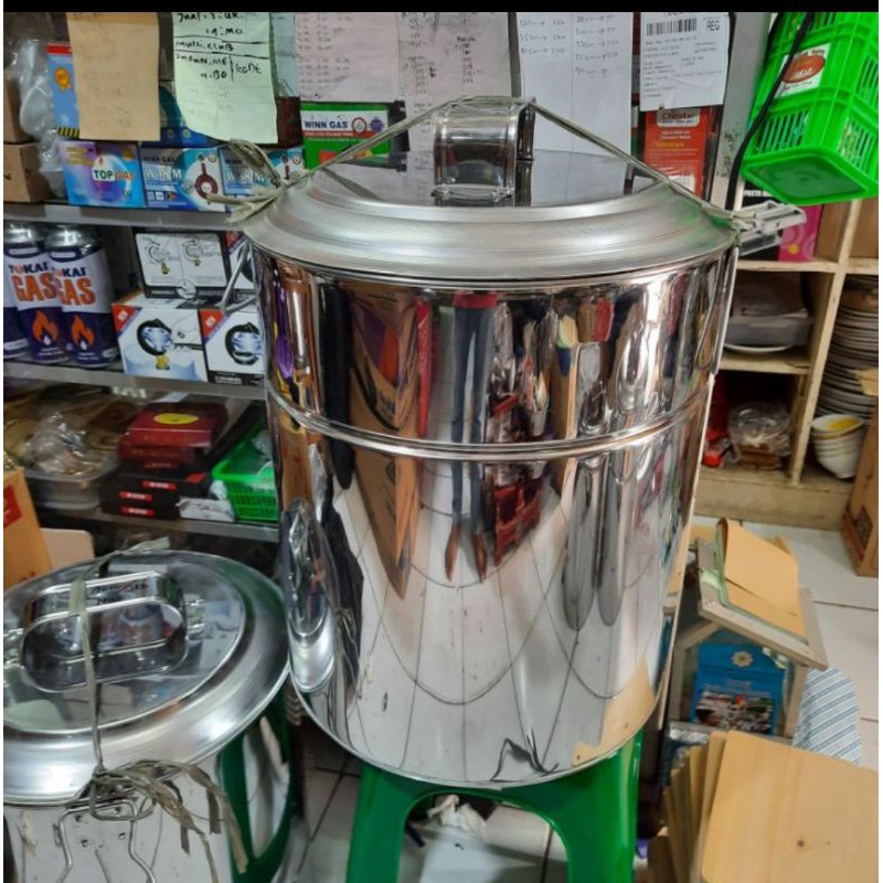 panci bakso stainless ukuran 40cm / dandang bakso stainless 40cm tebal