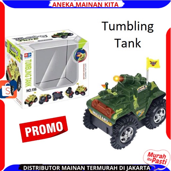 Mainan Anak Laki Laki Mobilan Jungkir Balik Tumbling Tank Millitary Car Mainan Anak Tank Militer