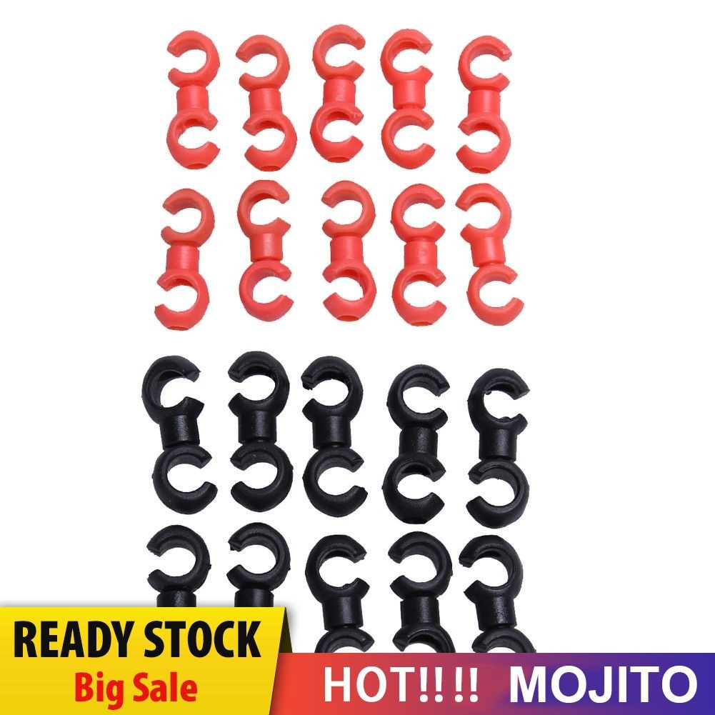 MOJITO Yanuten 10pcs Cycle Bike Bicycle MTB Brake Gear Cable S Style Clips House Hose Guid