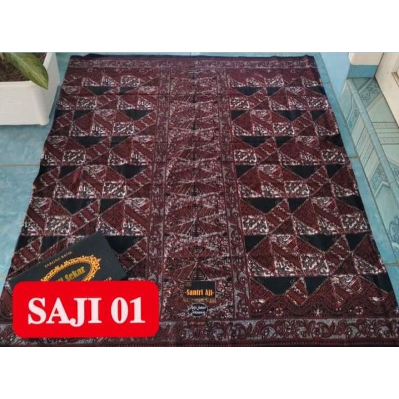 SARUNG BATIK HALUS ADJI SEKAR MOTIF SANTRI AJI (SAJI) HARGA PROMO / SARUNG BATIK / SARUNG BATIK LAR 