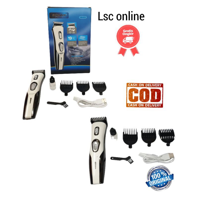 Alat Cukur Rambut Sonar Pria Anak Kliper Original  SN 610  Barber Salon Hair Clipper Murah