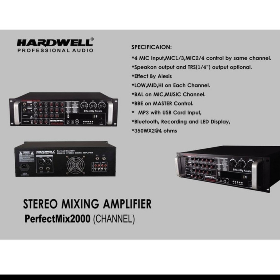 Power amplifier Karaoke Hardwell Perfectmix 2000 Perfect Mix bukan BMB