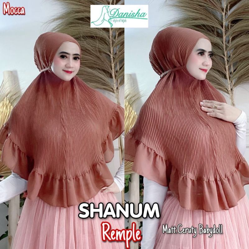 BERGO PLISKET REMPEL SHANUM / HIJAB INSTAN PLISKET SHANUM